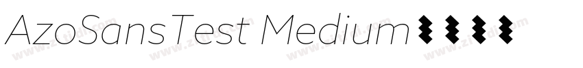 AzoSansTest Medium字体转换